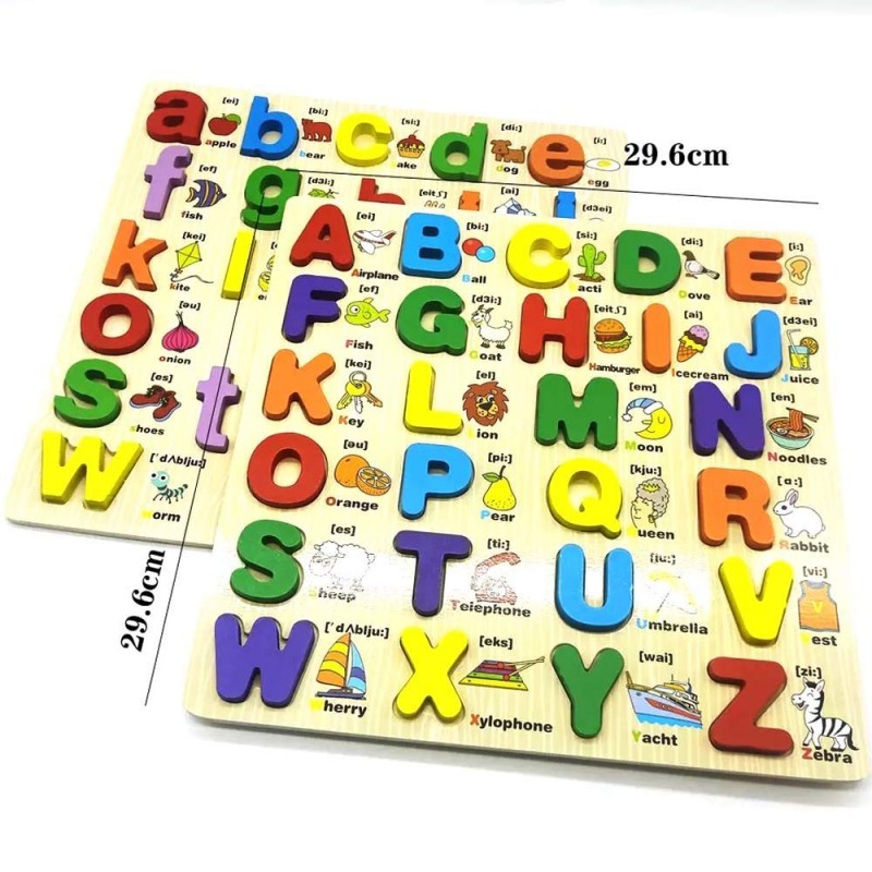 Funwood Games | 3D Wooden Alphabet Puzzles with Pictures