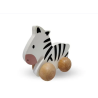 Funwod Games Wooden Pull Along Animal Toy with Rolling Tyres and Thread to Hold