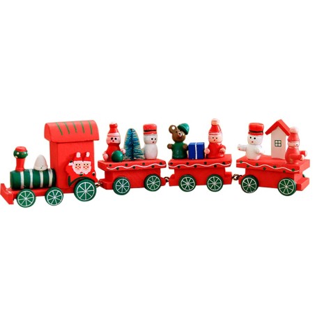 Funwood Games Mini Christmas Train Tracks Set for Kids, Red and Green