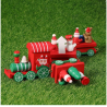 Funwood Games Mini Christmas Train Tracks Set for Kids, Red and Green