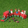 Funwood Games Mini Christmas Train Tracks Set for Kids, Red and Green