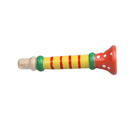 Funwood Games Wooden Trumpet Small Speakers Kid Musical Instrument Toy Trump, Multicolor (Combo Pack of 2)