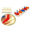 Funwood Games Wooden Small Slippery Cars Race Track Playset - Multi-Colour